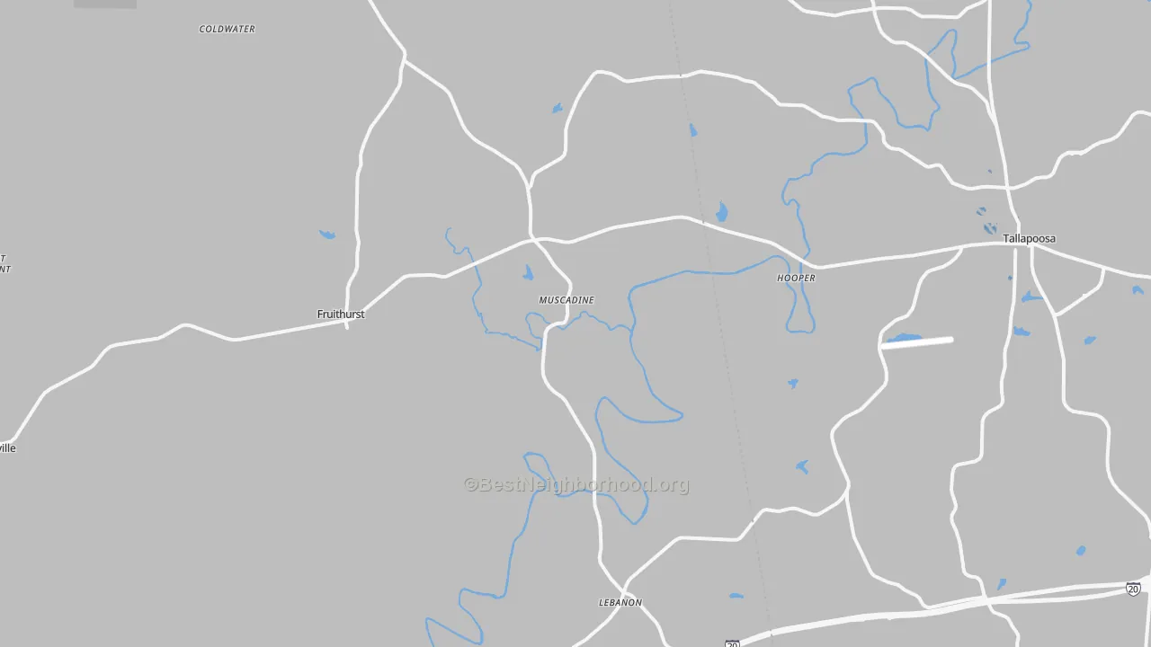 Transit Grade map of Muscadine, AL