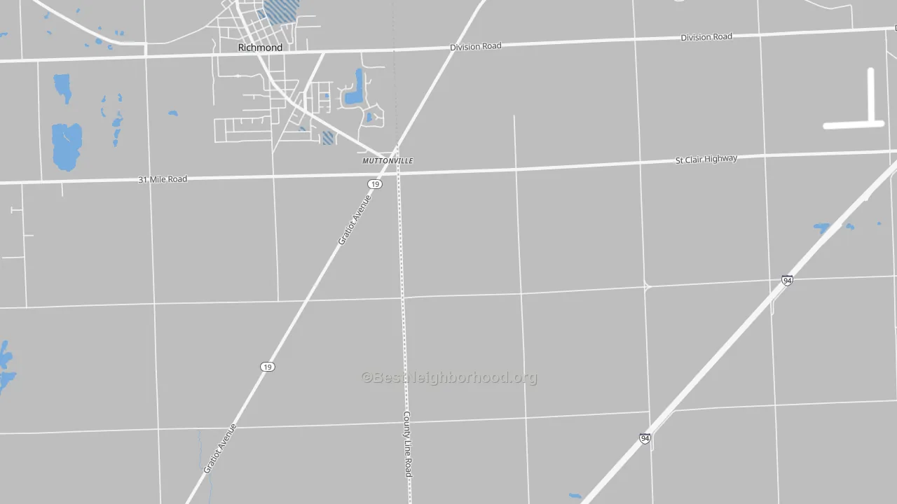 Transit Grade map of Muttonville, MI