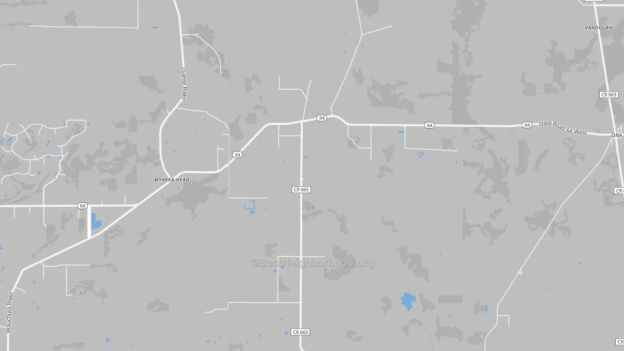 Transit Grade map of Myakka Head, FL