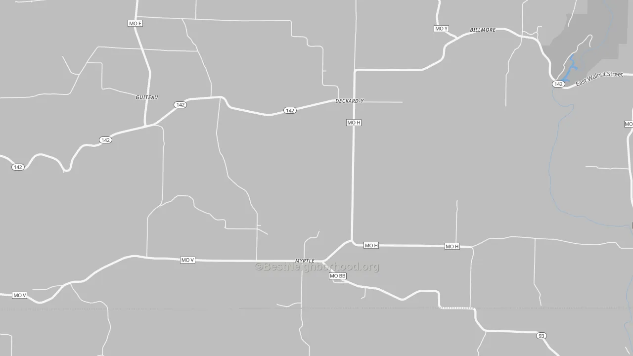 Transit Grade map of Myrtle, MO
