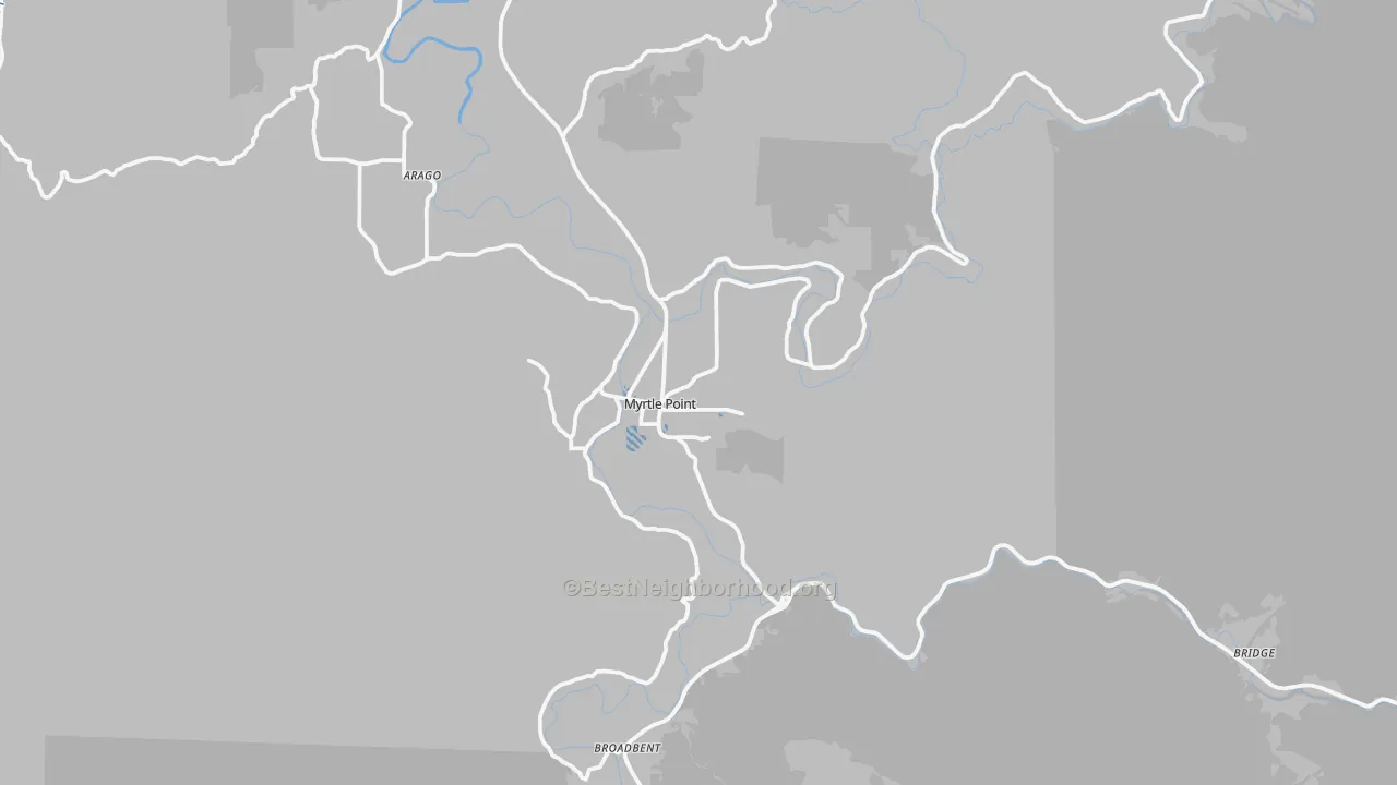 Transit Grade map of Myrtle Point, OR