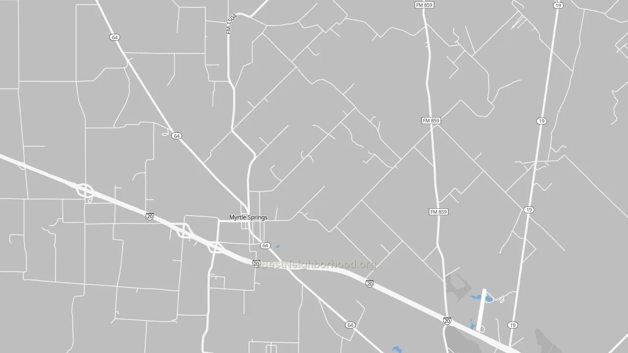 Transit Grade map of Myrtle Springs, TX