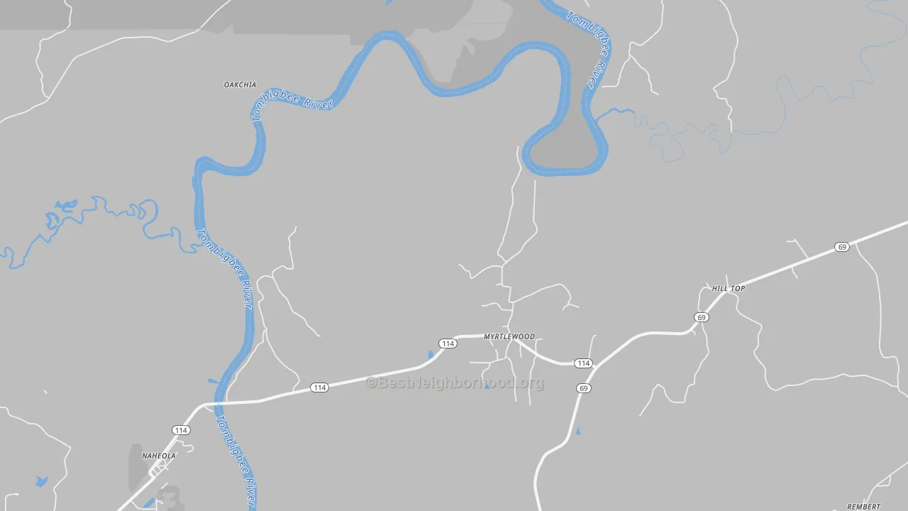Transit Grade map of Myrtlewood, AL