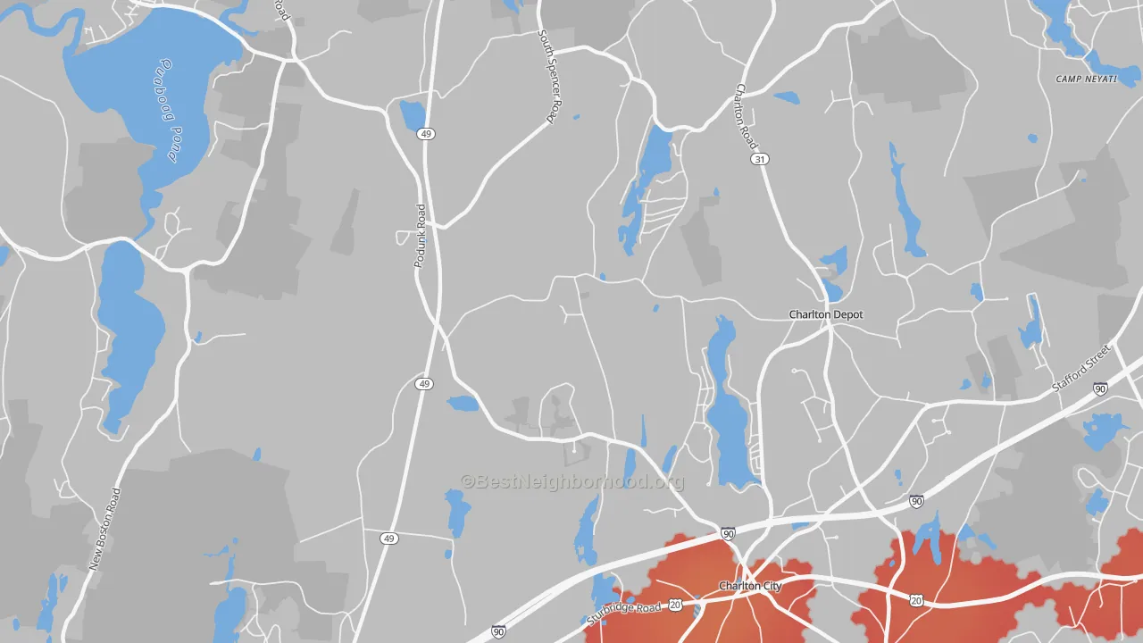 Transit Grade map of Mystic Grove, MA