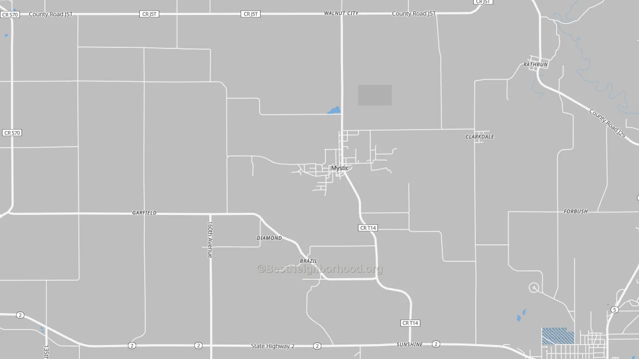 Transit Grade map of Mystic, IA