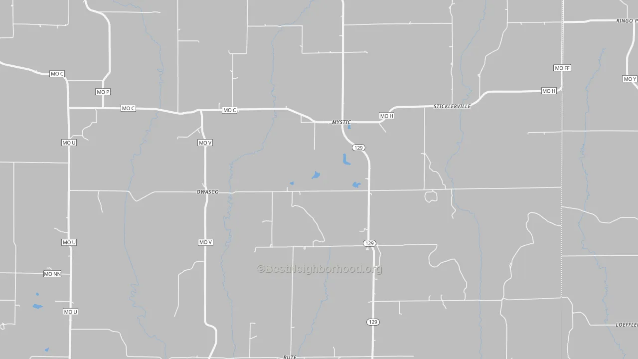 Transit Grade map of Mystic, MO