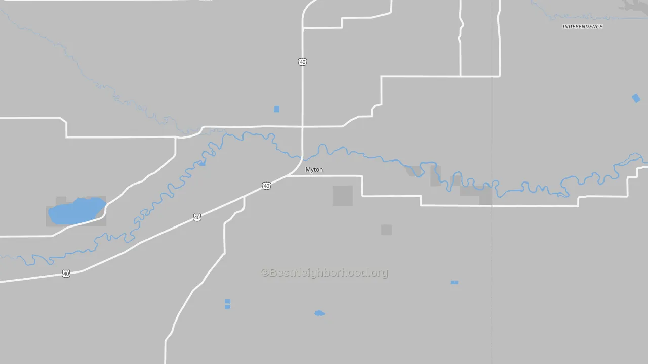 Transit Grade map of Myton, UT