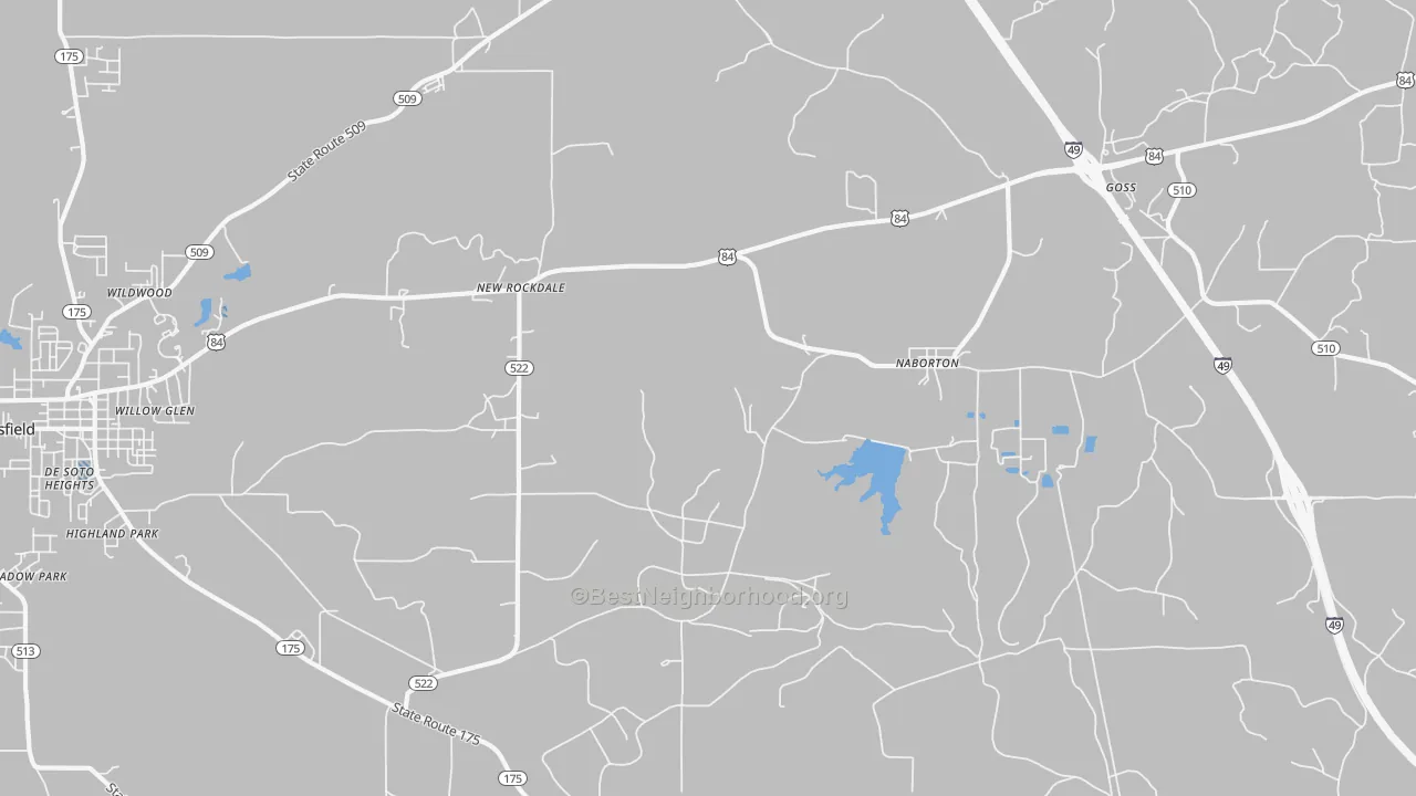 Transit Grade map of Naborton, LA