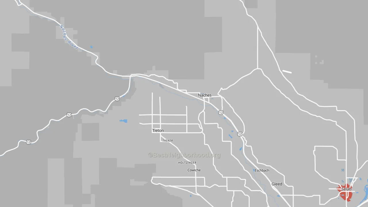 Transit Grade map of Naches, WA