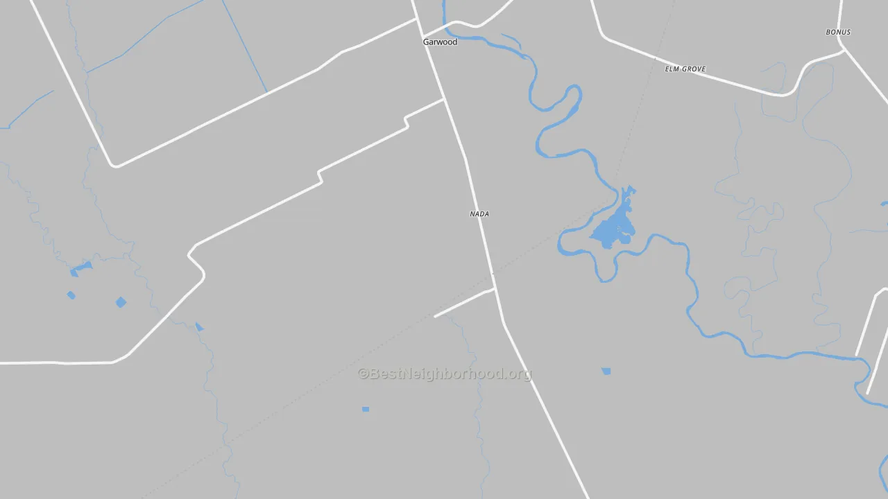 Transit Grade map of Nada, TX