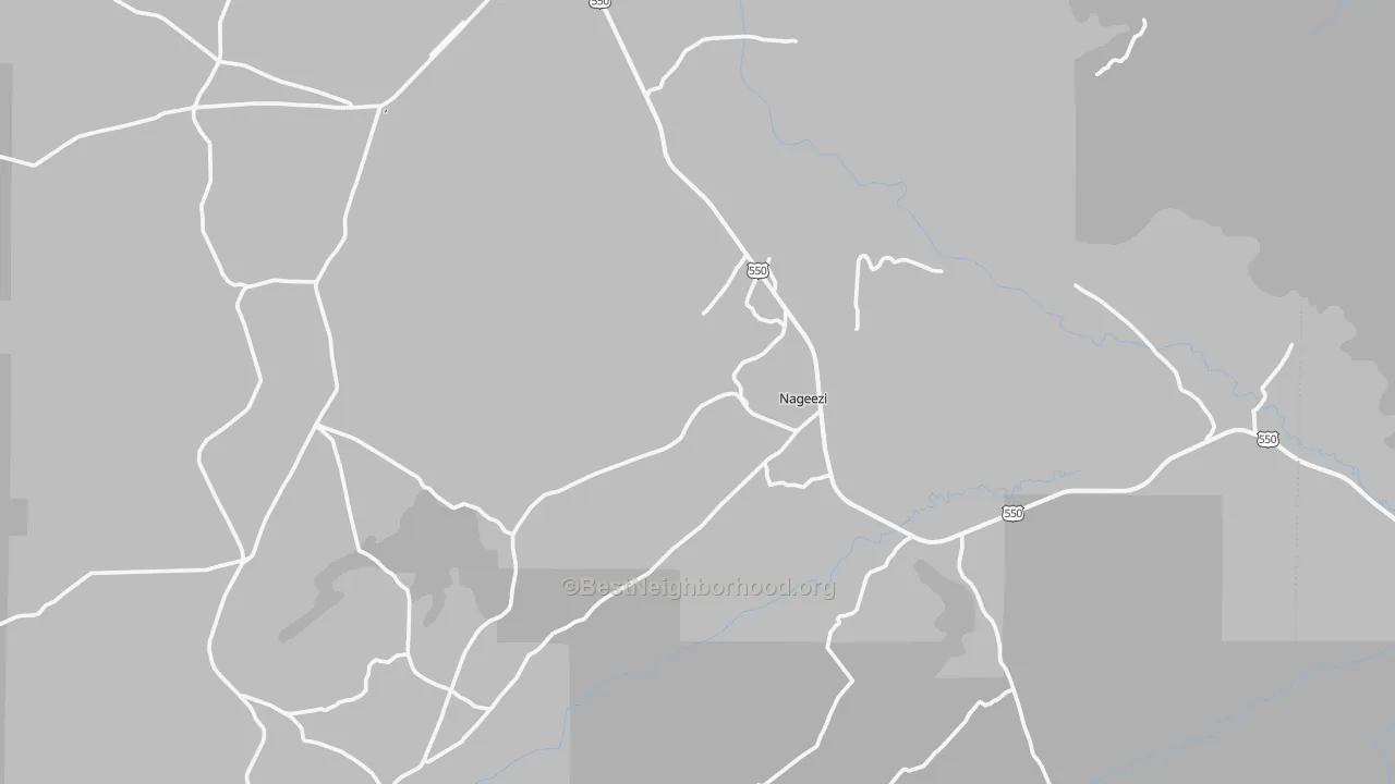 Transit Grade map of Nageezi, NM