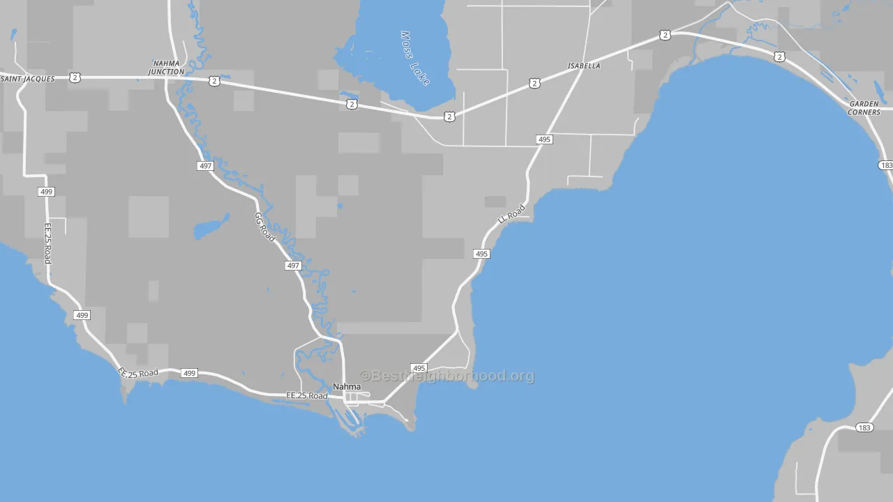 Transit Grade map of Nahma, MI