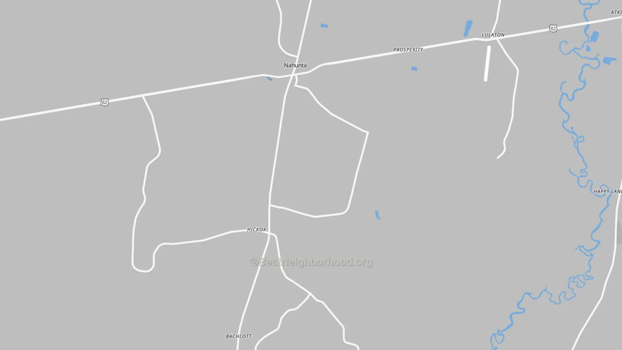 Transit Grade map of Nahunta, GA