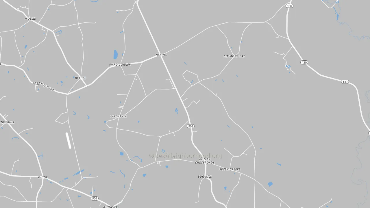 Transit Grade map of Nakina, NC