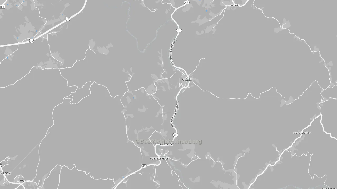 Transit Grade map of Nallen, WV