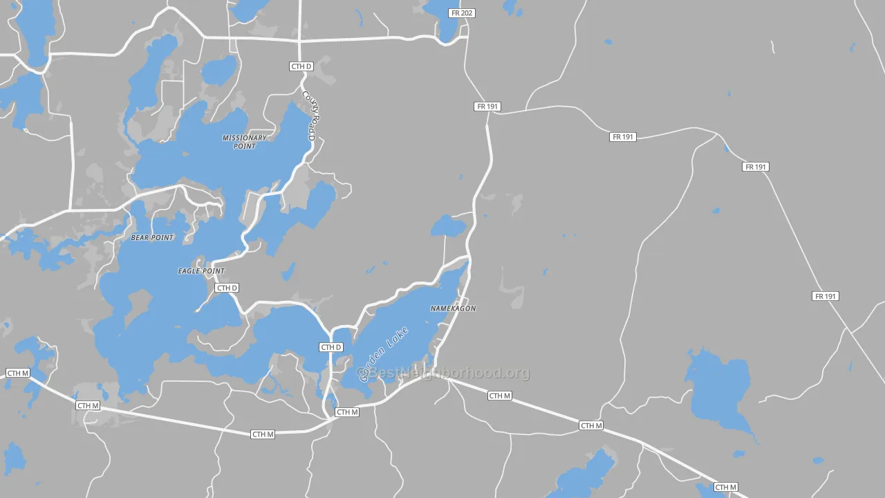 Transit Grade map of Namekagon, WI