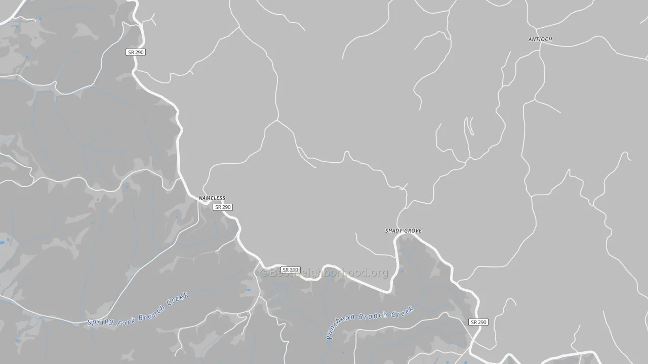 Transit Grade map of Nameless, TN