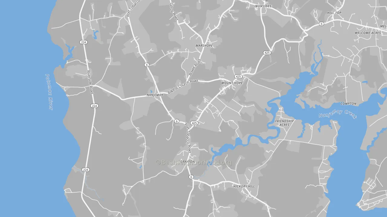 Transit Grade map of Nanjemoy, MD