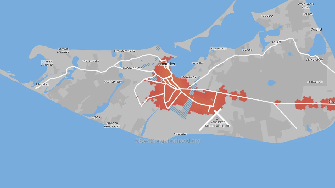 Transit Grade map of Nantucket, MA