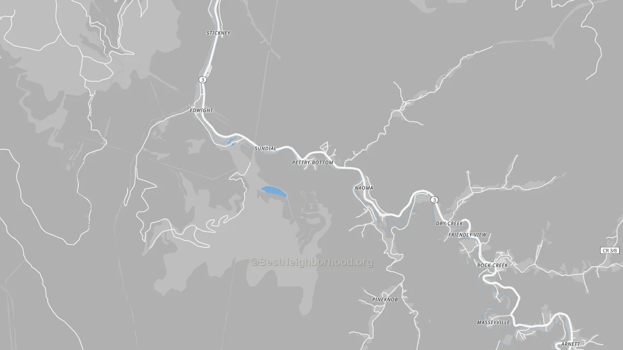 Transit Grade map of Naoma, WV