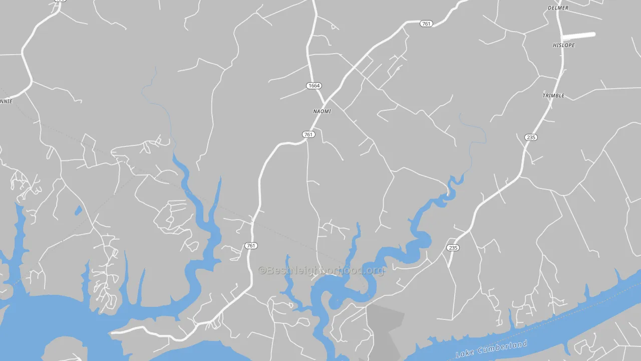 Transit Grade map of Naomi, KY