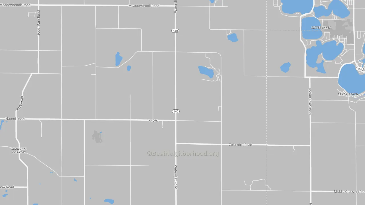 Transit Grade map of Naomi, MI