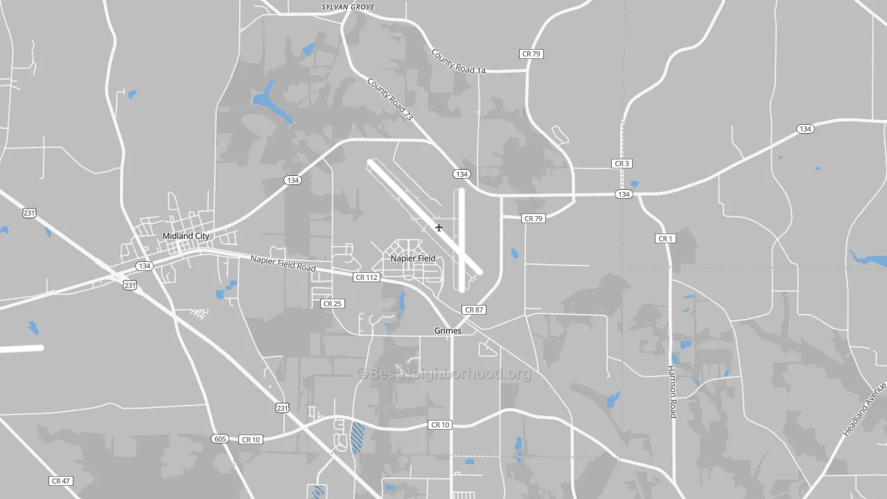 Transit Grade map of Napier Field, AL