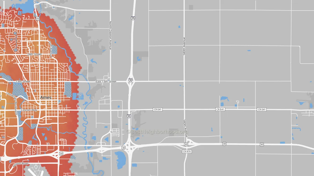 Transit Grade map of Napier, IA
