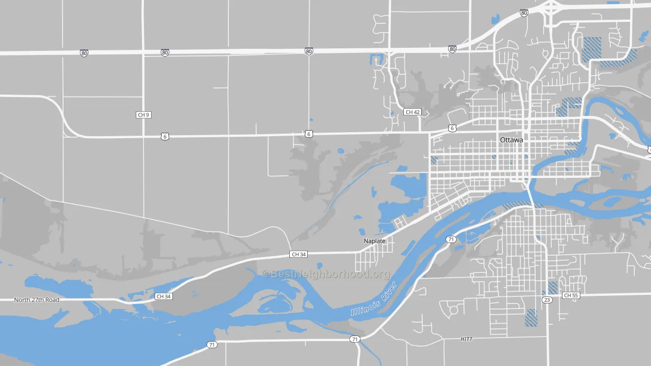 Transit Grade map of Naplate, IL