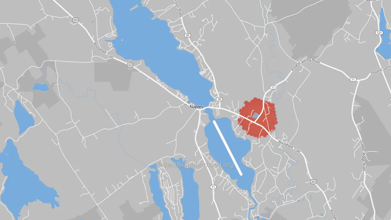 Transit Grade map of Naples, ME
