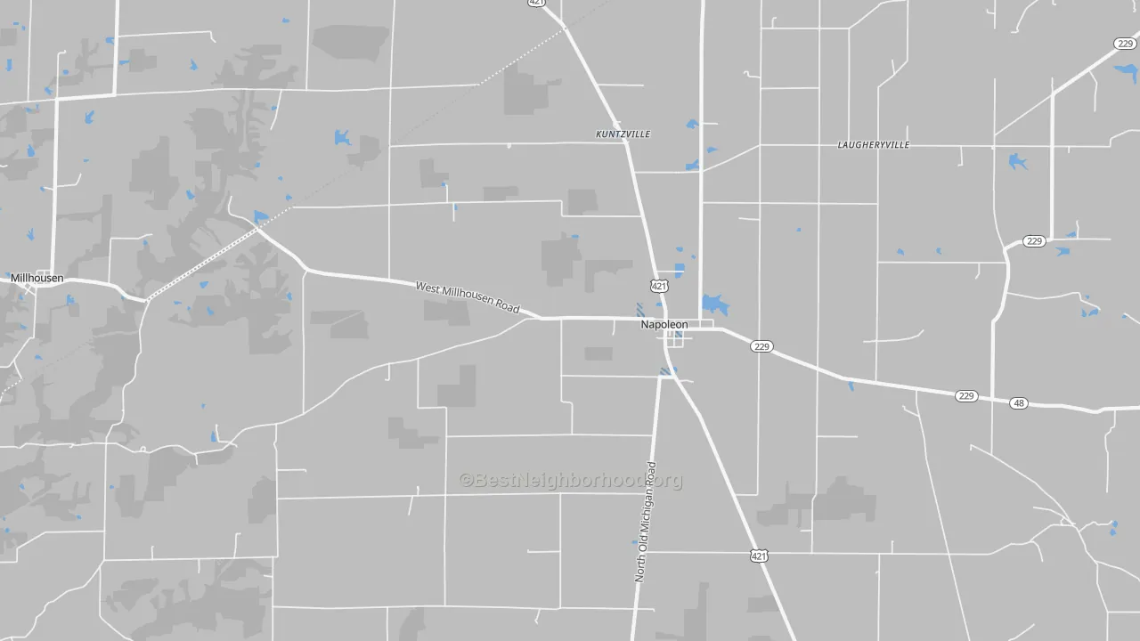 Transit Grade map of Napoleon, IN