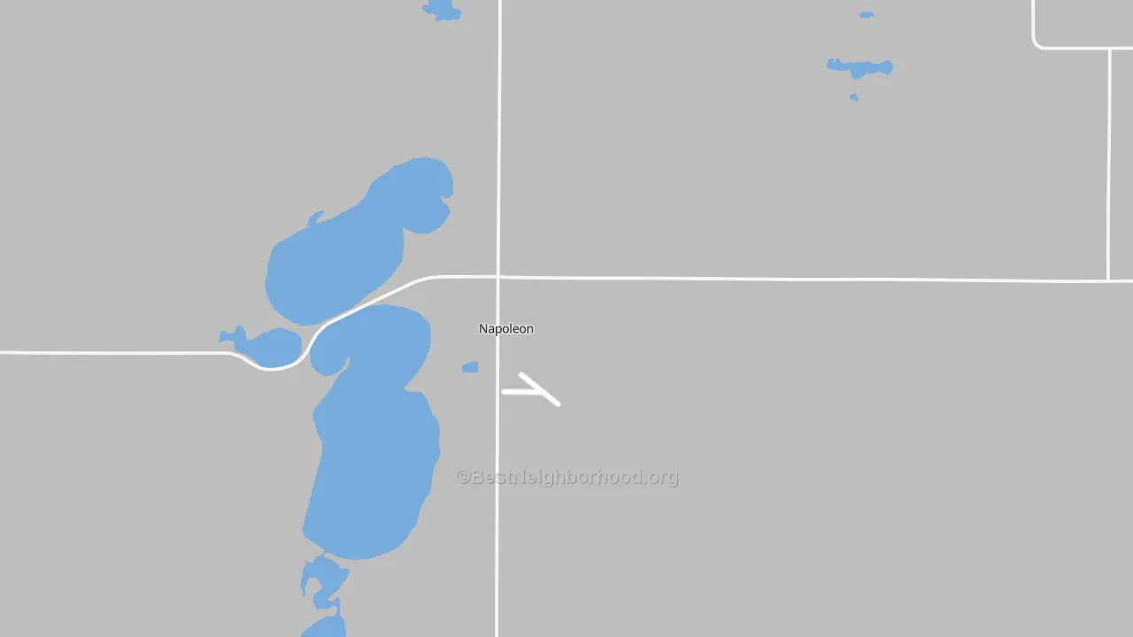 Transit Grade map of Napoleon, ND
