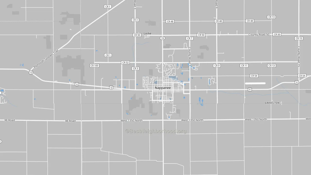 Transit Grade map of Nappanee, IN