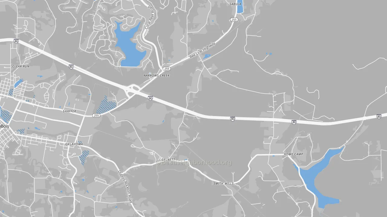 Transit Grade map of Narrows Creek, PA