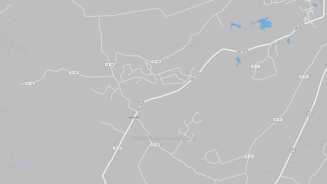 Transit Grade map of Naruna, TX