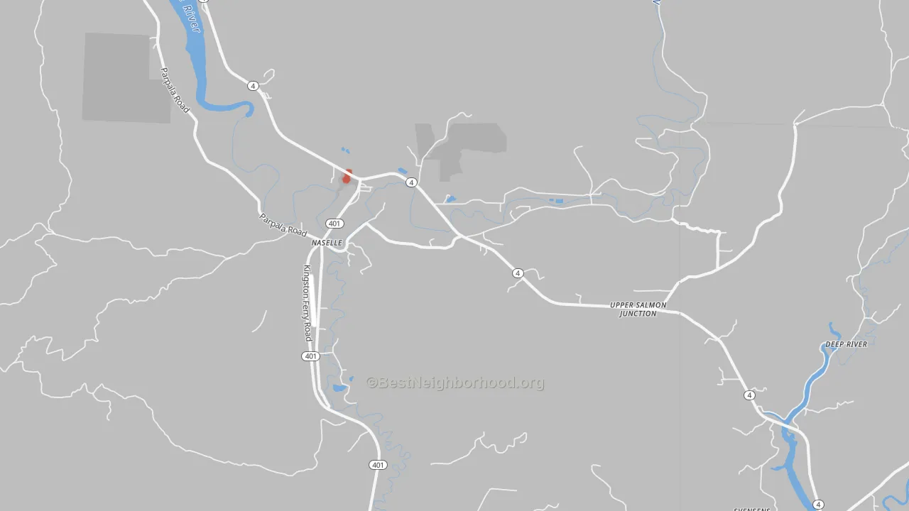 Transit Grade map of Naselle, WA