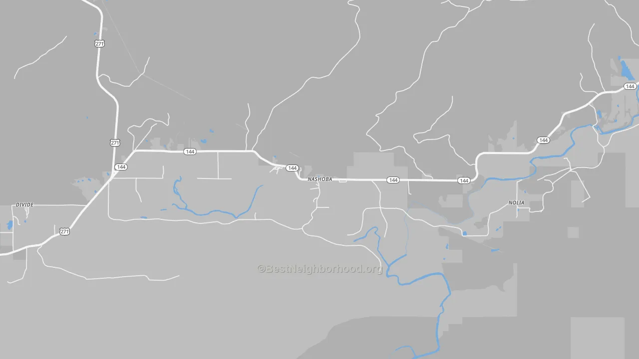 Transit Grade map of Nashoba, OK