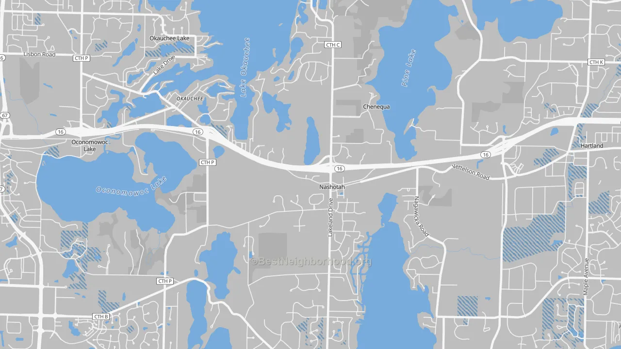 Transit Grade map of Nashotah, WI