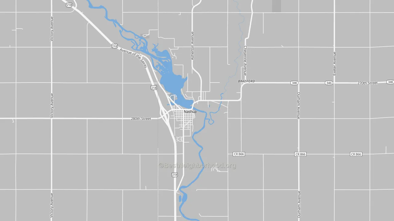 Transit Grade map of Nashua, IA