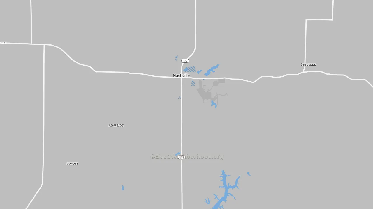 Transit Grade map of Nashville, IL
