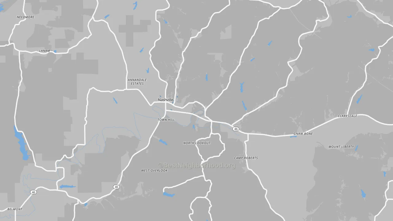 Transit Grade map of Nashville, IN