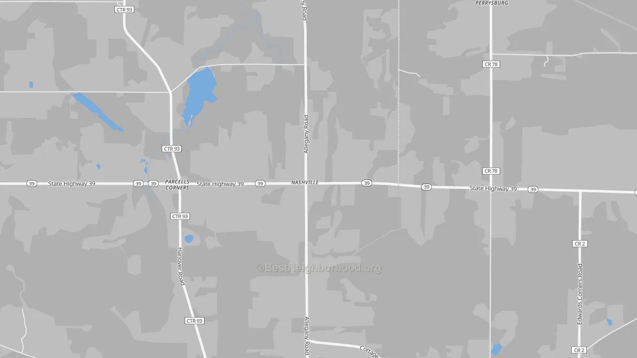 Transit Grade map of Nashville, NY