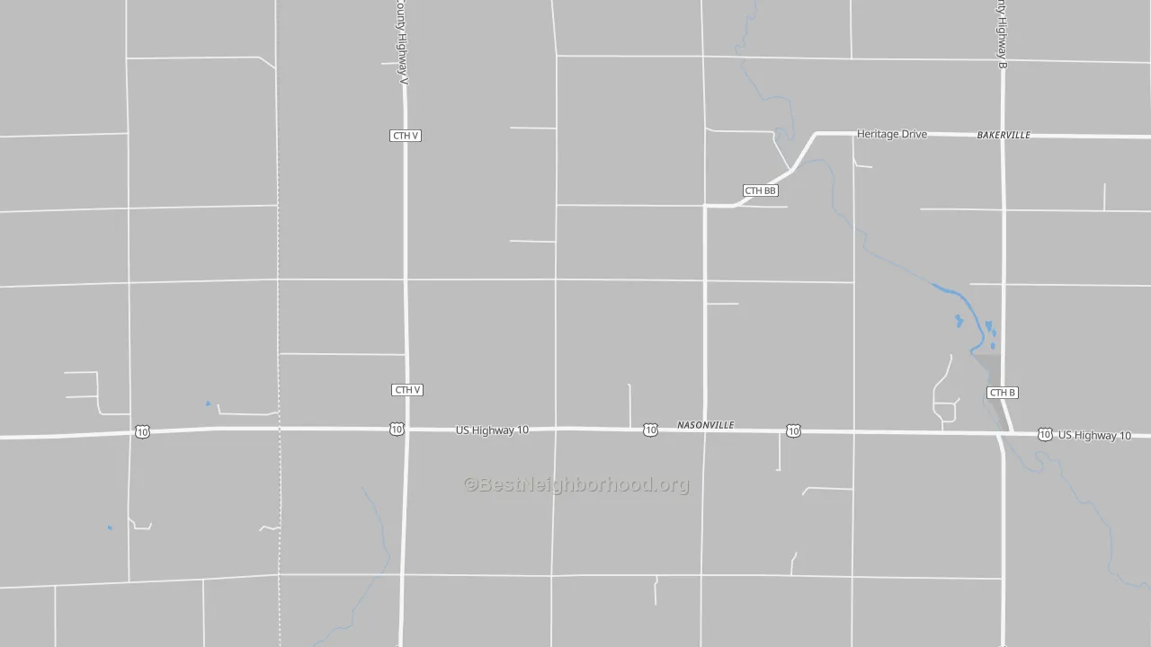 Transit Grade map of Nasonville, WI
