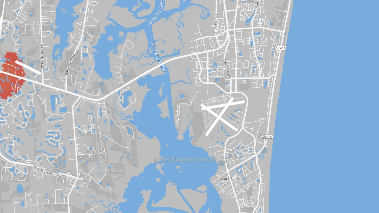 Transit Grade map of Nassau Village, FL