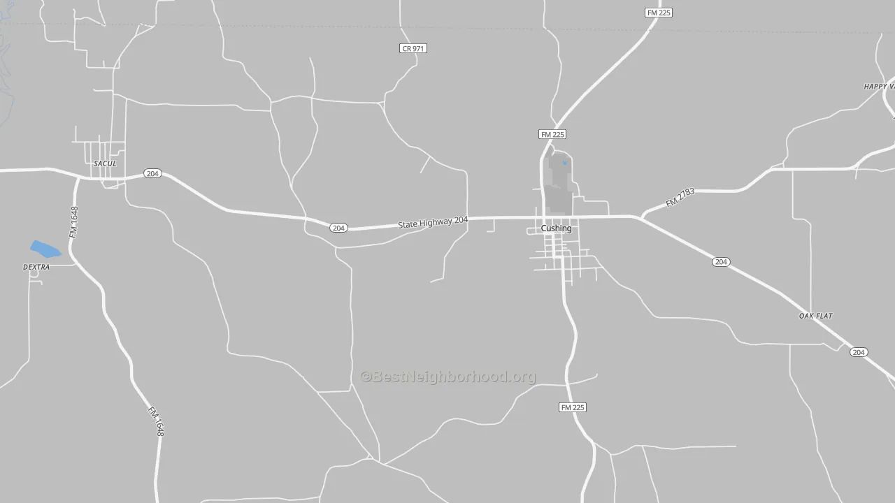 Transit Grade map of Nat, TX