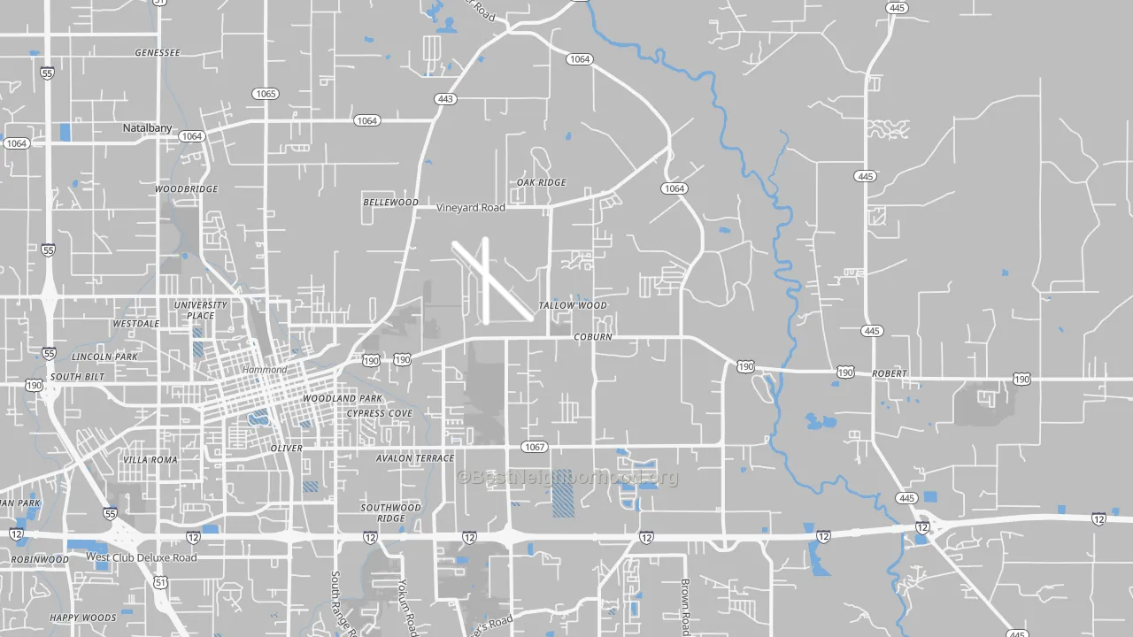 Transit Grade map of Natalbany, LA