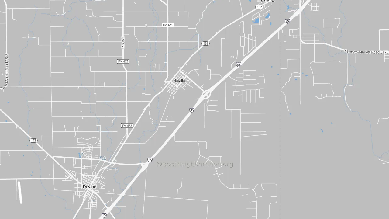 Transit Grade map of Natalia, TX