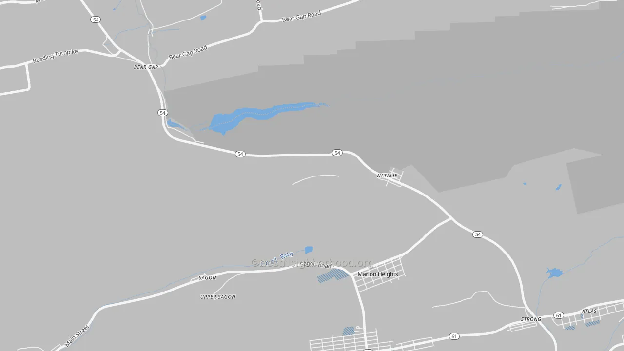 Transit Grade map of Natalie, PA
