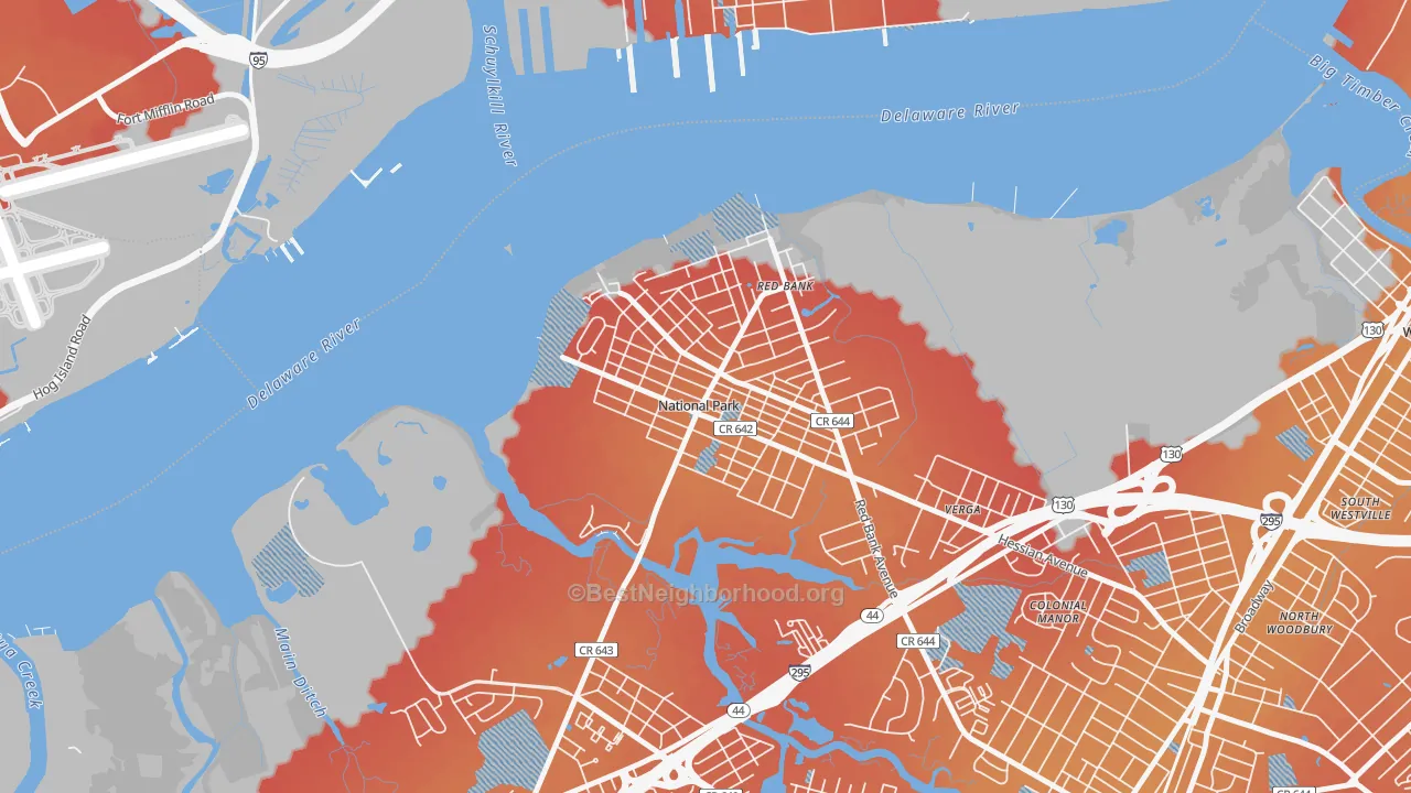 Transit Grade map of National Park, NJ