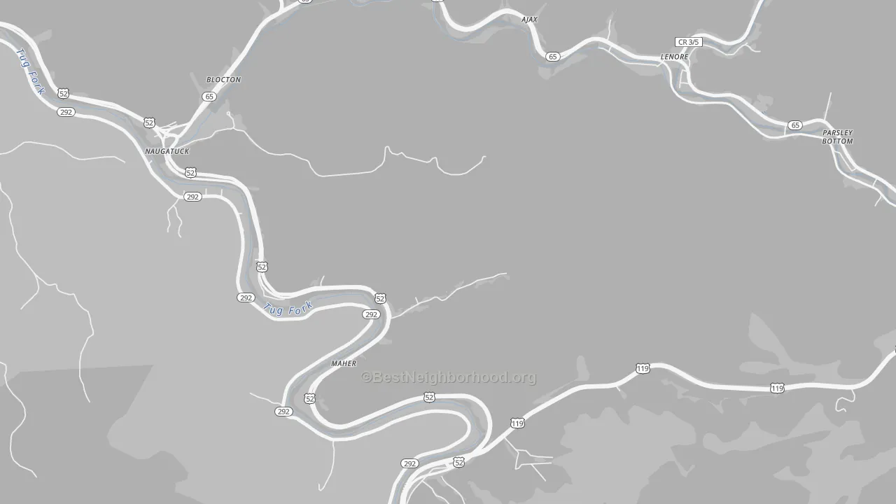 Transit Grade map of Naugatuck, WV